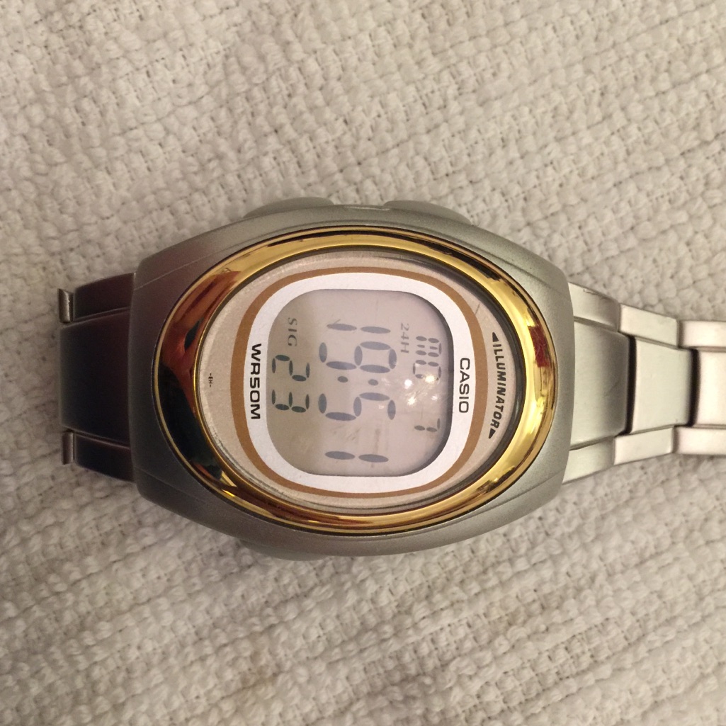 Casio Digital Watch WAlarm All Silver No Gold Casio Digital Watch WAlarm All Silver No Gold